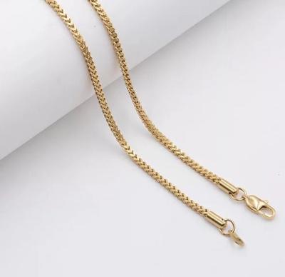 China Other 14k Gold Franco Chain 2.5mm Gold Stainless Steel Chain Necklace for sale