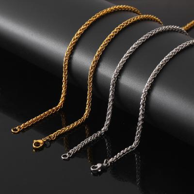 China Hip Hop Jewelry High Quality 8 Gram Gold Restrictor Chain Designs 3mm Stainless Steel Silver Link Chain Men Jewerly for sale