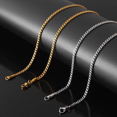 China Other 3mm 10 gram gold cuban link chain designs stainless steel necklace chain for men for sale