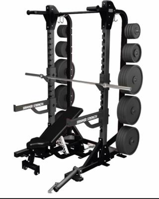 China 2020 new style HUMMER power universal multi-function squat rack and commercial barbell bench press home half-frames fitness equipment for sale