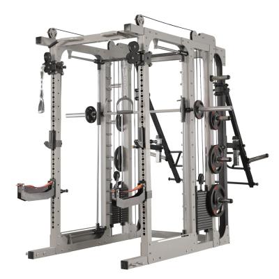 China Multi Functional Stand Bench Barbell Frame Unisex Household Smith Machine Frame Fitness Squat Complete Training Equipment L200*W110*H230 for sale