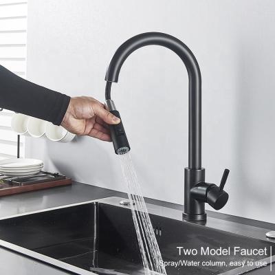 China Sense Faucets Amazon Sale Sink Faucet Torneira De Cozinha Black Touch Sensor Kitchen Hot Water Faucet With Pull Down Sprayer for sale