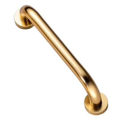 China Eco-friendly Polished Stainless Steel Bathroom Safety Gold Grab Bar Bathtub Railing For Handicap Elderly for sale