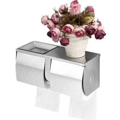 China Eco-friendly Hotel Bathroom Tissue Accessories Stainless Steel Rope Toilet Paper Holder Double Supplies for sale