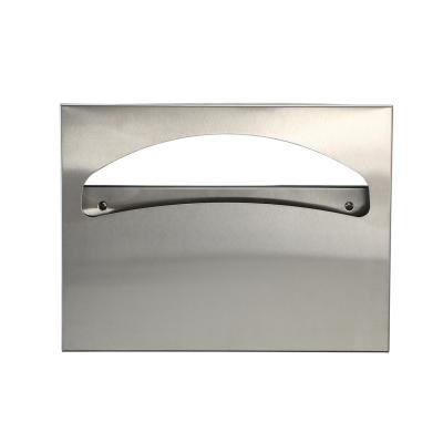 China Eco-friendly DurableToilet Rectangular Brushed Stainless Steel Seat Cover Dispenser Holder for sale