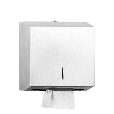 China Eco-Friendly Lockable Design Premium Grade 304 Stainless Steel Toilet Paper Towel Wall Mounted Dispenser for Commercial or Home Use for sale