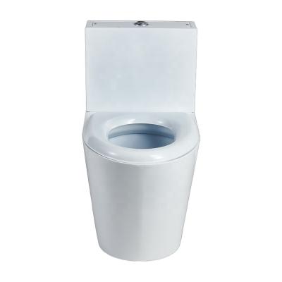 China Quality Hotel Height Easy Installation Toilet Floor Stand Stainless Steel Metal Home Used White Toilet With Cistern for sale