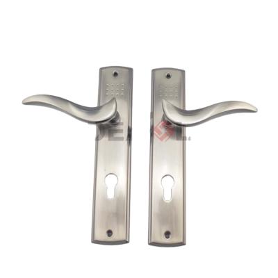 China Easy Installation And Durable Dish Handle Steel Plate 85 Mm CC Aluminum Door Handle For Wooden Door for sale