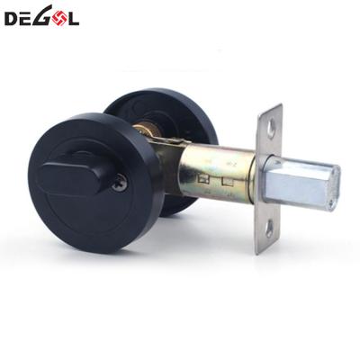 China Easy Installation and Durable Door Lock Matte Black Zinc Alloy Safe Hidden Handleset Deadbolt with Single Keys Cylinder for sale