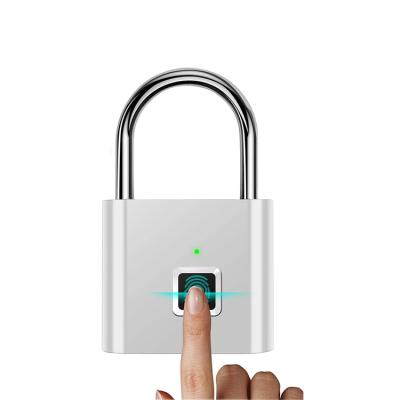 China Easy Installation Portable Anti-theft Fingerprint Padlock Zinc Smart Biometric Door Padlock for sale