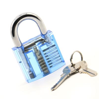 China Locksmith High Quality Transparent Visible Security Padlock Locks Easy Installation Cut Practice To See Padlock For Hardware Tools for sale