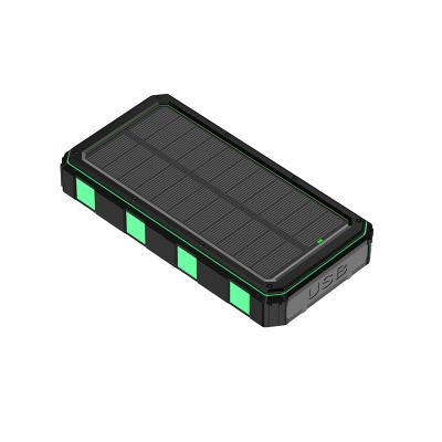 China Wholesale Custom Outdoor Traveling Radio Charging Waterproof Dual Usb Charger 20000 MaH Solar Power Bank for sale