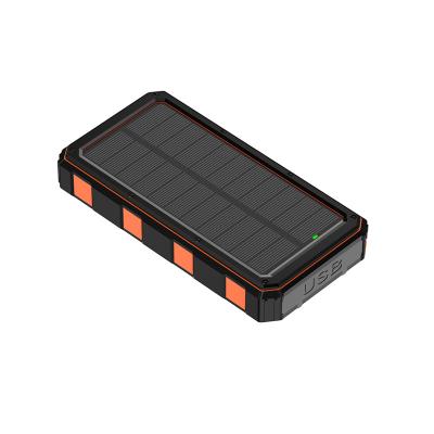 China New Products Outdoor Traveling Led Solar Bank 20000 Mah Waterproof Solar Power Bank Mobile Phone Charger Power Bank for sale