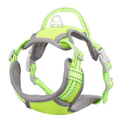 China Reflective Adjustable Heavy Duty Soft Mesh Pet Adjustable Dog Harness With Reflective Chest Strap for sale