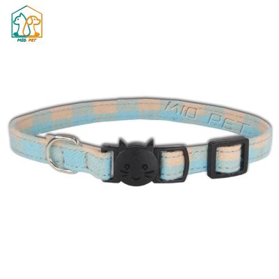 China Custom OEM Personalized Collar Breathable Comfortable Plaid Cat Premium Neck Collar for sale