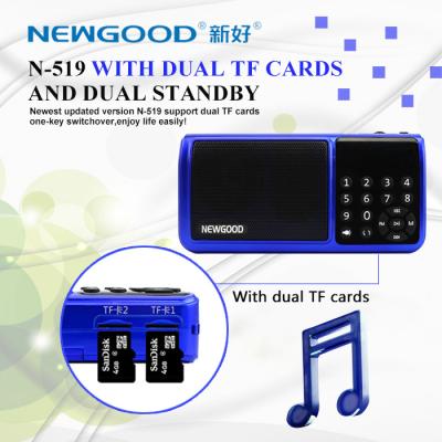 China dual TF cards standby hifi mp3 music player for sale