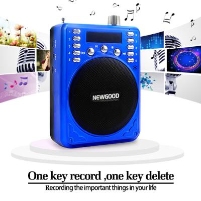 China 2018 NEWGOOD China Shenzhen Factory FM radio amplifier speaker player with voice recorder for sales promotion Supplier for sale