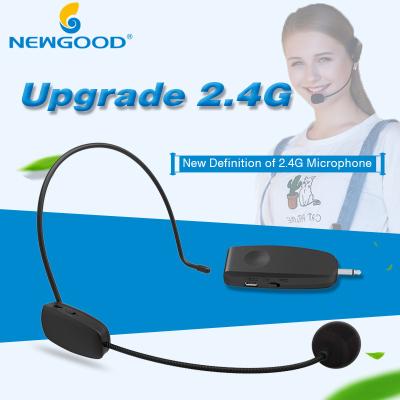 China Handheld Headset 2 in 1 2.4G Wireless Microphone Speech Headset Megaphone Mic for Loudspeaker Teach Meeting Tour Guide for sale