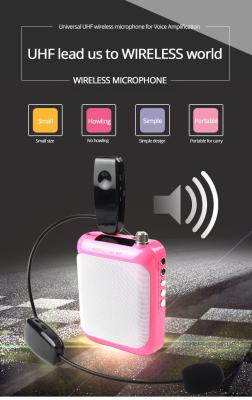 China UHF Wireless Headset Microphone Megaphone with 3.5mm to 6.5mm Convertor Plug, Transmitter and Receiver for sale