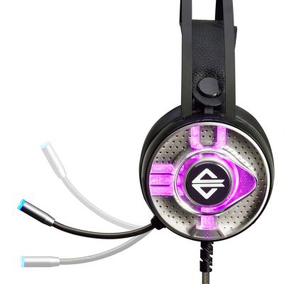 China AJAZZ AX360 3.5mm Stereo Gaming Headset On Ear Headphones with Microphone Noise Canceling Colorful LED Lights Volume Con for sale