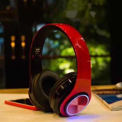 China BH3 Glowing Headphones Bluetooth 4.1 Wireless Stereo Portable Foldable Headphone TF Card LED Light Wired Earphone Mic fo for sale