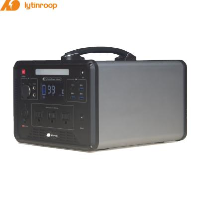 China Type C Lytinroop 110V 220V LiFePO4 Battery Off Grid Portable Solar Generator 1000W Portable Power Stationop for sale