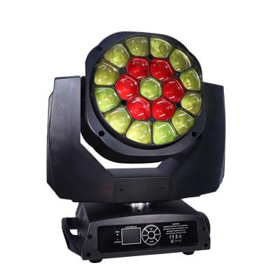 China Hot Sale For 19pcs 15w Bee Eye LED Beam Moving Head Light For Stage STR-LM1915B for sale