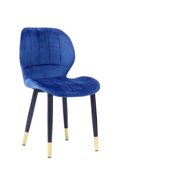 China Adjustable Dining Chair Blue (Other) High End Velvet Dining Chairs Without Arms for sale