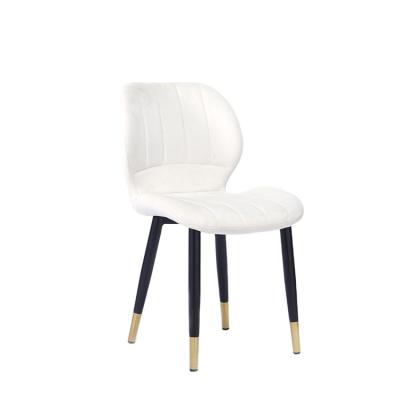 China (Other)Adjustable Chair Dining Modern Nordic French Velvet Elegant White Dining Chair for sale