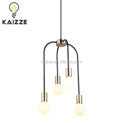 China Contemporary Modern Iron Pendant Lamp Restaurant Chandelier 4 * Lamp Heads Hanging Lamp for sale