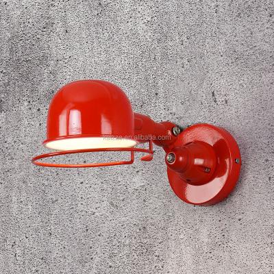 China European Industrial Simple Colorful Shade Wall Lamp Metal Attic Reton Wall Lamp for sale