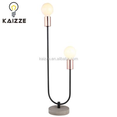 China Floor Lamp Industrial Simple Living Room Decorative Iron Lamp 2 * Heads Floor Light Attic Floor Lamp for sale