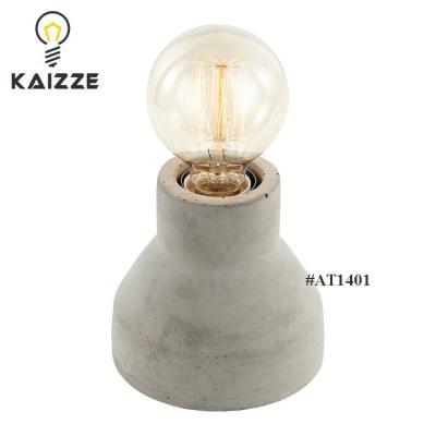 China Vintage Industrial Socket Table Cement Porcelain Ceramic Lamp Holder Brass Table Lamp for sale