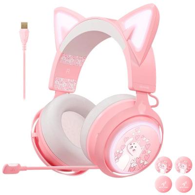 China Perfect Sound Hot sale 510 headphones wireless earphones girls the best mobile game cat ear gaming in-ear headphones headphones for sale