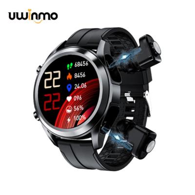 China MP3 Playback Wholesale Price 2 in 1 TWS Wireless Earphones Watch Heart Rate Monitor T10 Bluetooth Call Music Sports Smart Bracelet Watch for sale