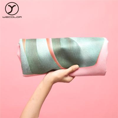 China The Top Is Special High Quality Foldable Hot Selling Custom Brand New Yoga Mat With Carrying Strap Suede Natural Rubber Suede Fabric for sale