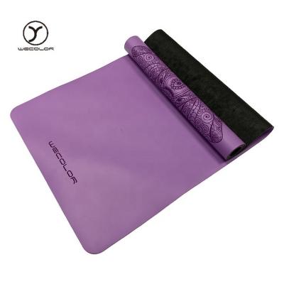 China 2020 High Quality Natural Eco Yoga Natural Rubber Leather Rubber+PU PU Leather Yoga Mat for sale