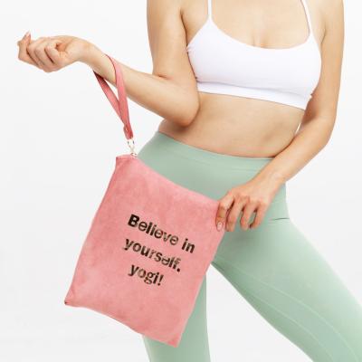 China Brand New Eco-Friendly Suede Fabric Fitness Microfiber Suede Printing Outdoor Yogamat Gym Travel Bag Customized Bag for sale