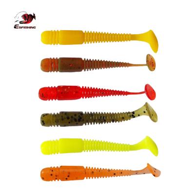 China ESFISHING 2021 48mm Vibro 0.7g Worm Fishing Lures Plastic Worms For Bass Worm Bait Casting Fishing Tackle Fake Tackle BSL-1D48 for sale