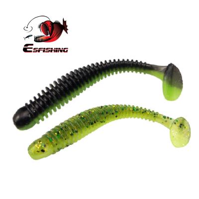 China Premium PVC ESFISHING 76mm 2g Ring Shad Fishing Tackle For Sale Soft Plastic Jerkbait Lure Making Supplies And Components Saltwater for sale