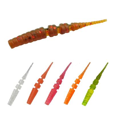 China Premium 0.5g Compound ESFISHING 20pcs 42mm PVC Worm Polestar Fishing Lures Soft Plastic Worm Ice Fishing Lures Silicone Groundbait for sale