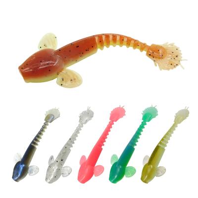 China ESFISHING 10pcs 55mm PVC Worm Boat Soft Bait Salamander 1.2g Trout Premium Worm Fish Best Fishing Soft Lure for sale