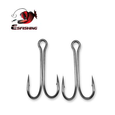 China ESFISHING Long Leg Hook Binary Double Hook For Bass Fish Jig Sea Fishing Tackle Hooks Bulk Double Hook for sale