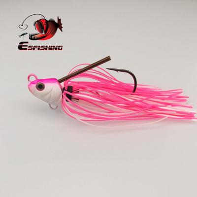 China ESFISHING Hooks Carp Hooks 7g 14g Jig Head Silicone High Carbon Steel Skirt Fishing Tackle Barbel Hook Fishing Lures for sale