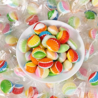 China Colorful Fruity Shell Natural Rainbow Shaped Hard Candy for sale