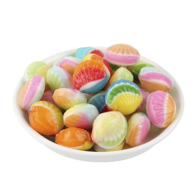 China Wholesaler Mix Color Flavors Natural Fruity Shell Conch Cowry Beads Shaped Hard Candy Candy for sale