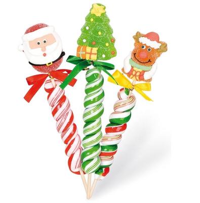 China Natural Halal Christmas Custom Series Hard Lollipop Candy for sale