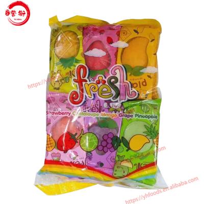 China Natural Apple Grape Strawberry Mango Pineapple Fruit Shaped Jelly Candy Soft Candies for sale