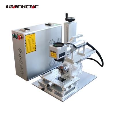 China Portable Laser Marking UNICHCNC Laser Marking 20W Fiber Laser Marking Machine Price For Metal Steel Aluminum Glass Plastic for sale