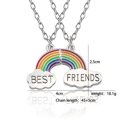 China Wholesale Europe HLD Jewelry Necklace Best Friend Rainbow Necklace Set Women Necklace for sale